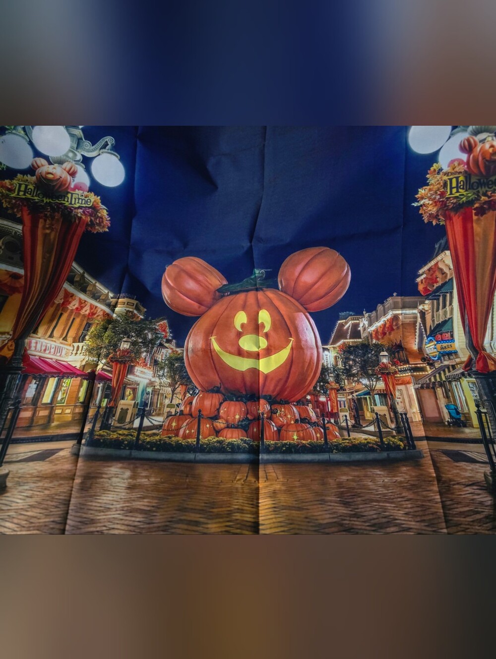 Giant Mickey Pumpkin Halloween Backdrop - Picture 3 of 3